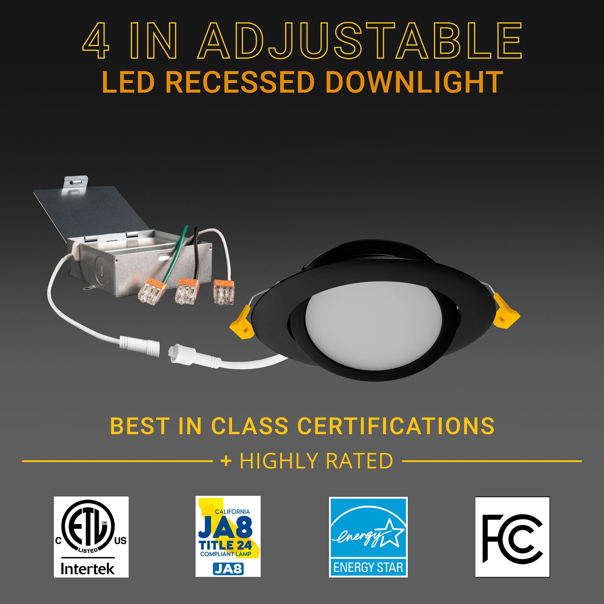 NUWATT canless design shows no recessed can, easy spring clip install