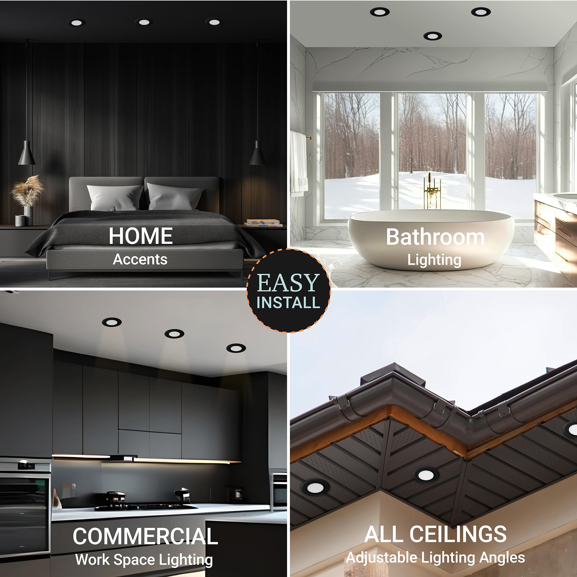 NUWATT ETL, JA8, Energy Star certified recessed lights