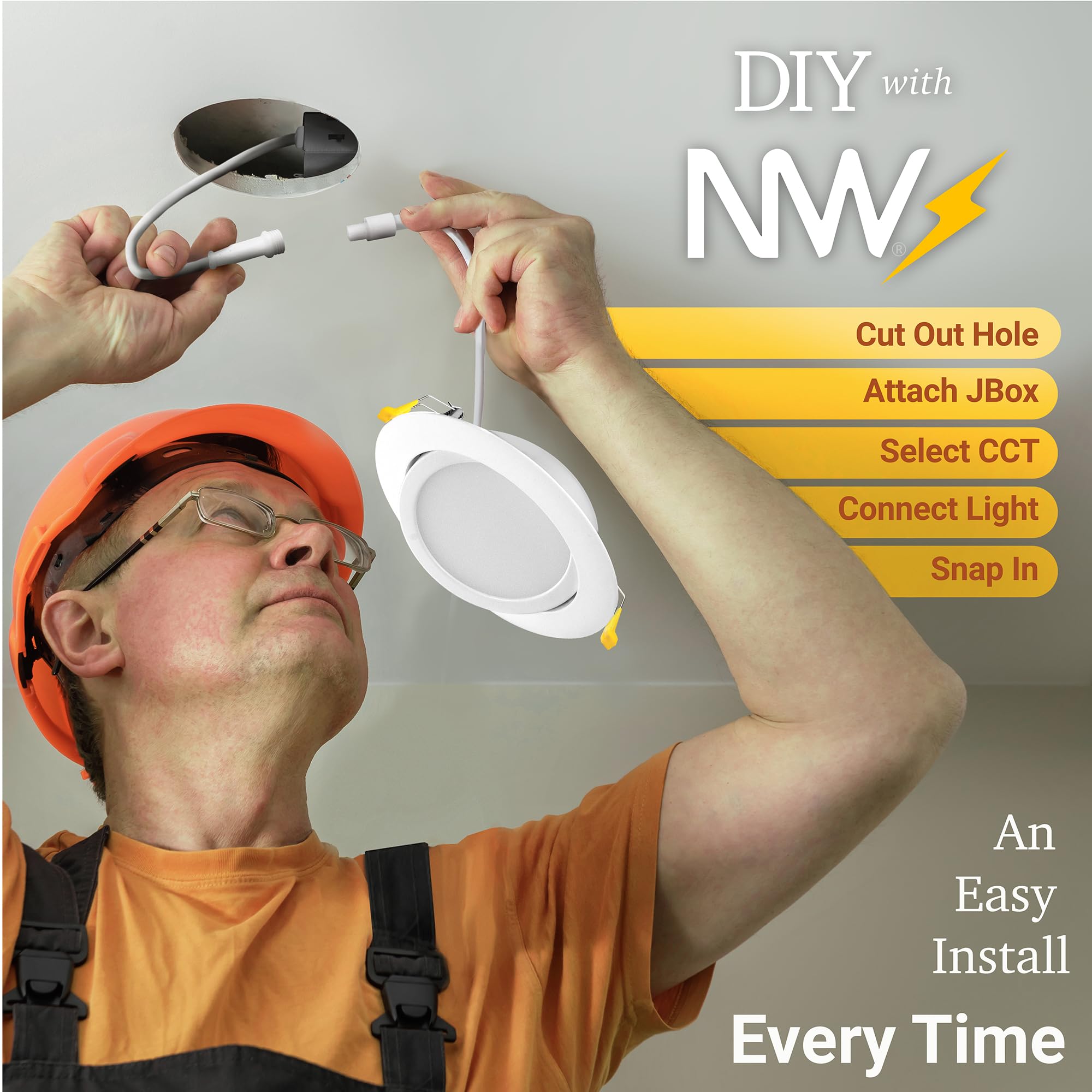 NUWATT durable heat-dissipating aluminum frame for longevity.