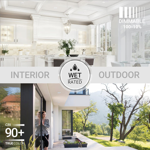 NUWATT versatile indoor and outdoor lighting for kitchens and hallways.