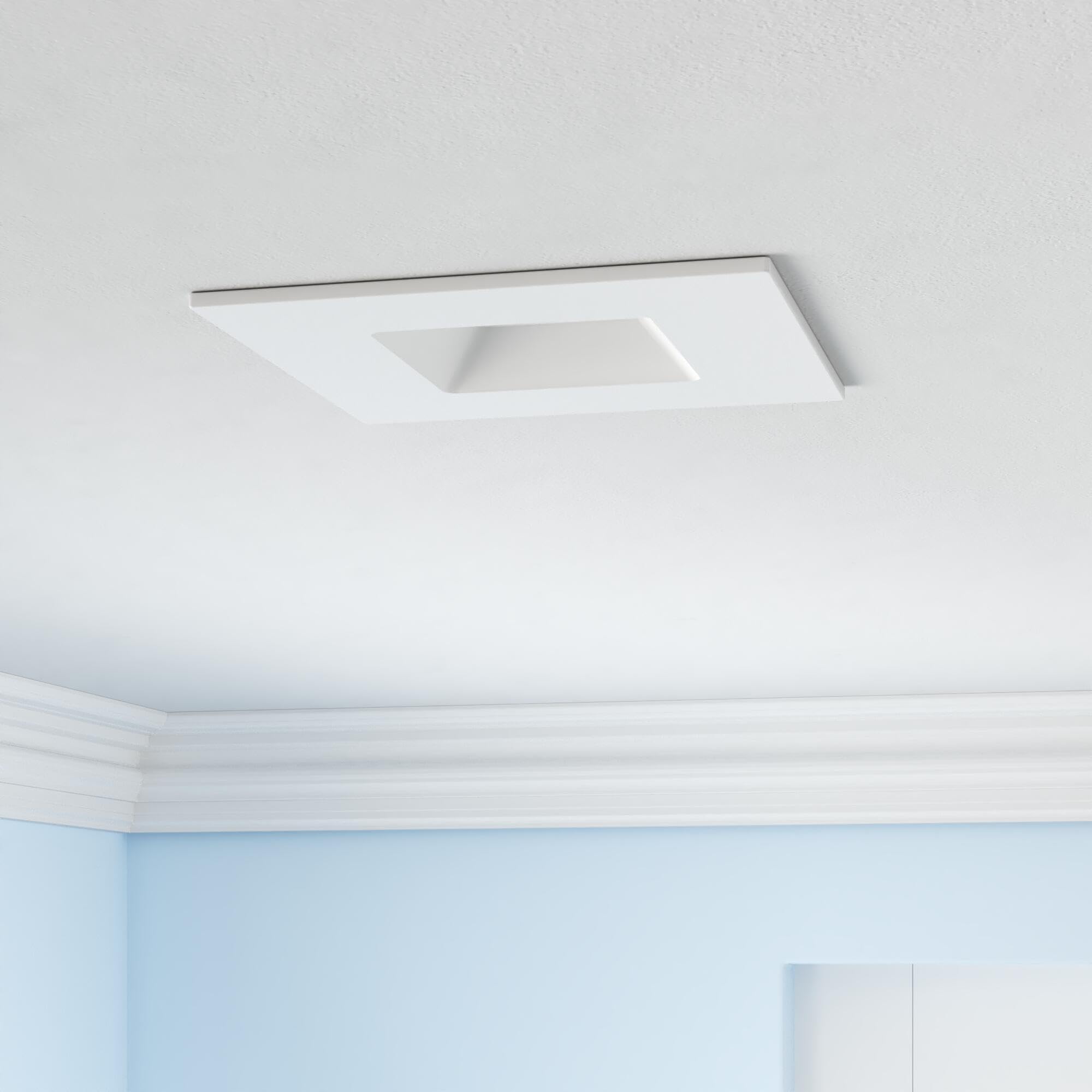 NUWATT square light showing 5CCT switch for ambience control.