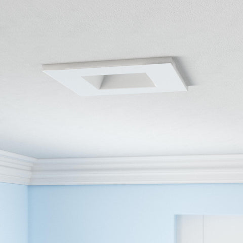 NUWATT square recessed light installed in shower area demonstrates wet-rated durability.