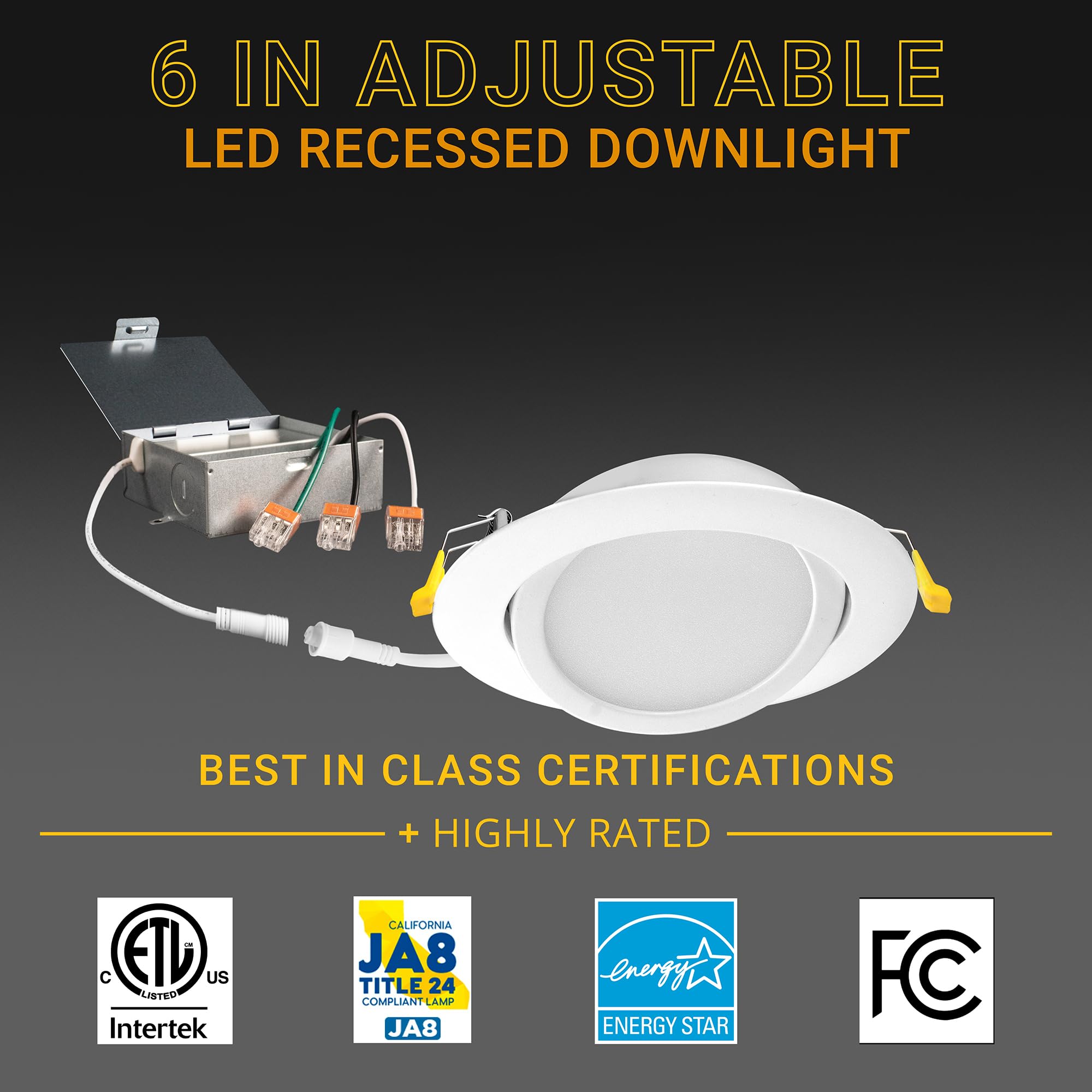 NUWATT tiltable lens at 30 degrees provides directional lighting.