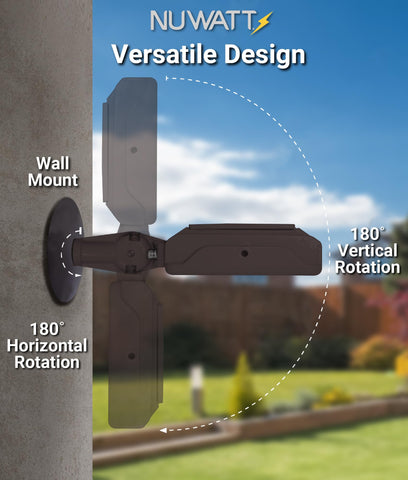 NUWATT universal 120-277V compatibility simplifies outdoor project installs