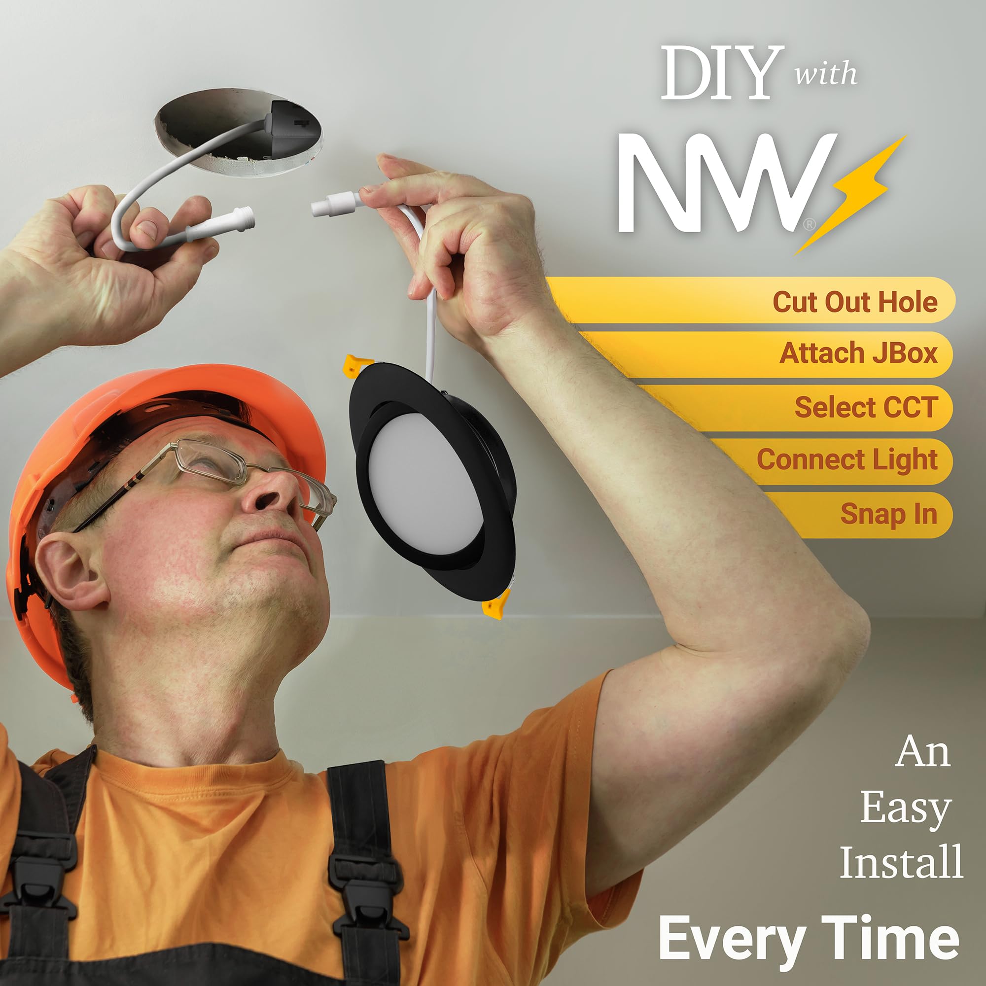 NUWATT 4-inch LED fits living rooms, bathrooms, vaulted ceilings