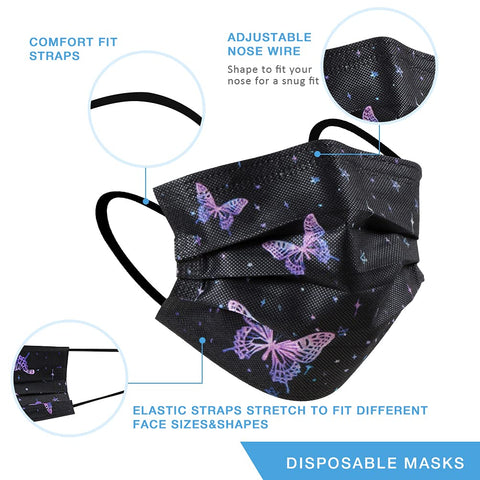NVGSN three-layer nonwoven fabric mask offers breathable everyday protection.