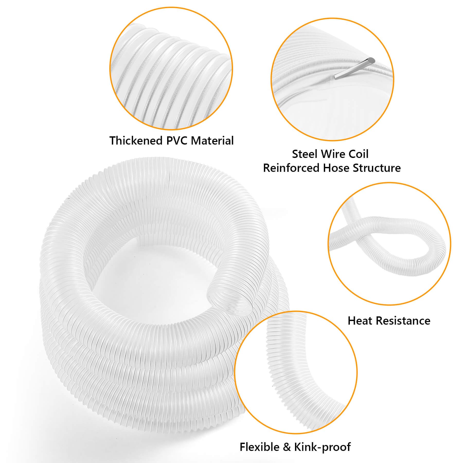 Nvifco clear dust hose lets you watch suction progress in real time