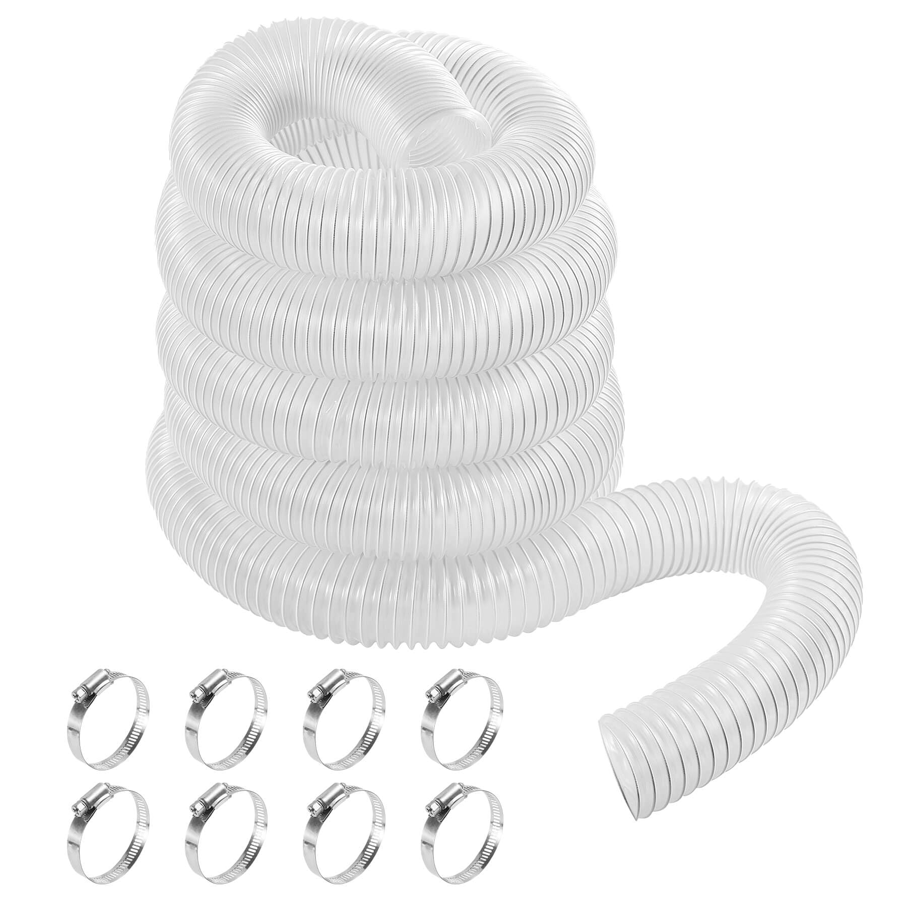 Nvifco 30ft dust collection hose, clear PVC, for easy debris visibility and reach