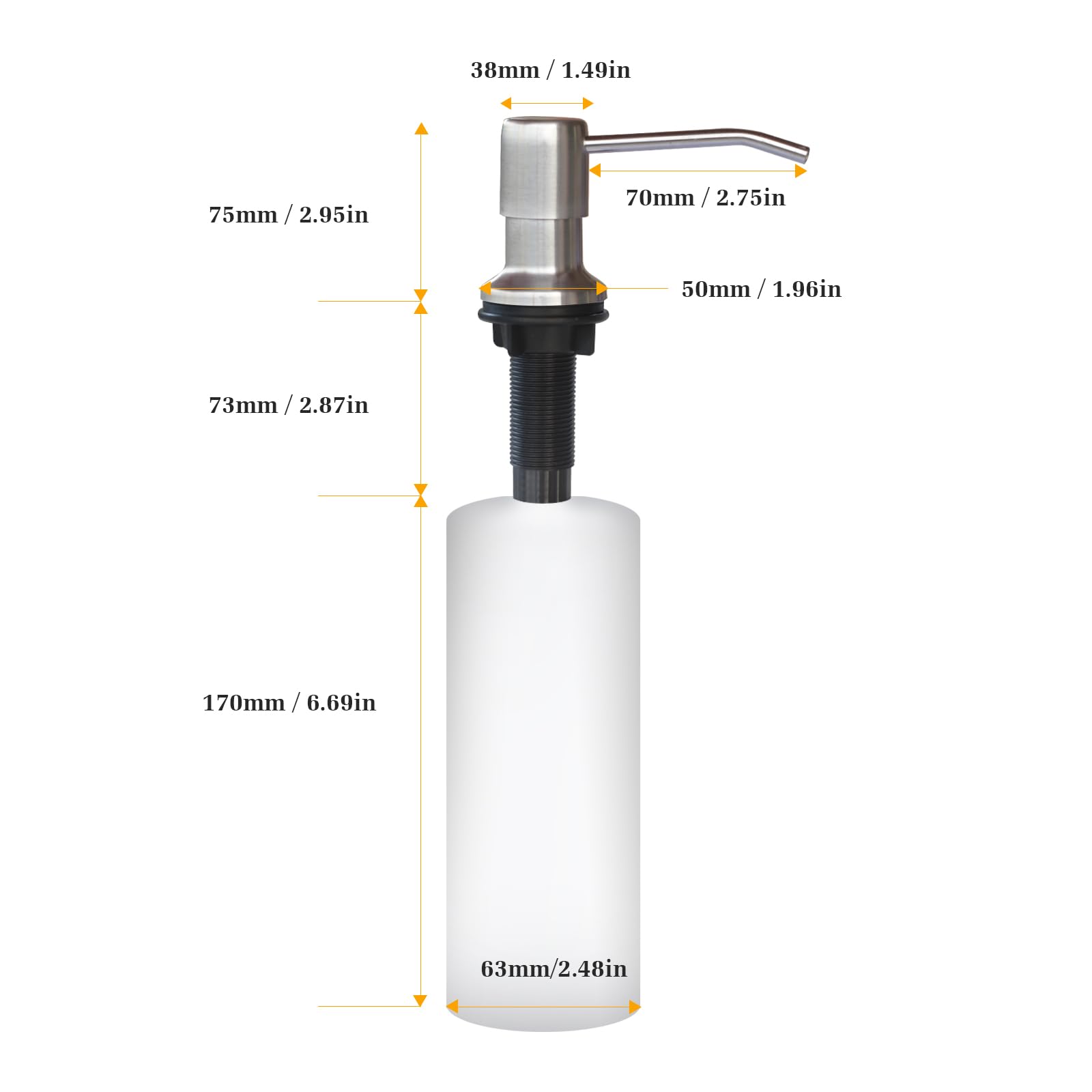 NVMTUUO dispenser supports hand soap, dish soap, or body wash