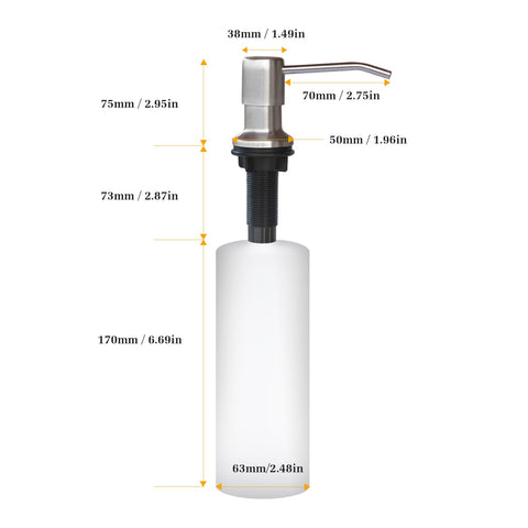 NVMTUUO dispenser supports hand soap, dish soap, or body wash