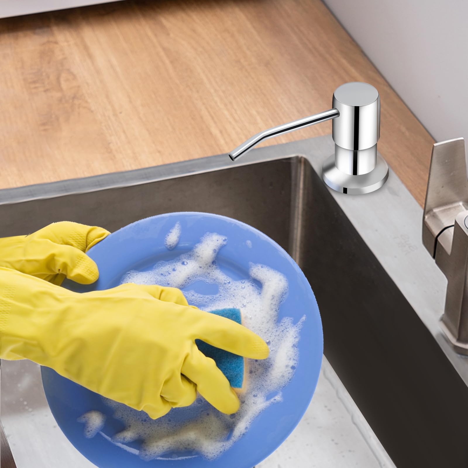 NVMTUUO soap dispenser supports hand soap, dish soap, shampoo and more liquids
