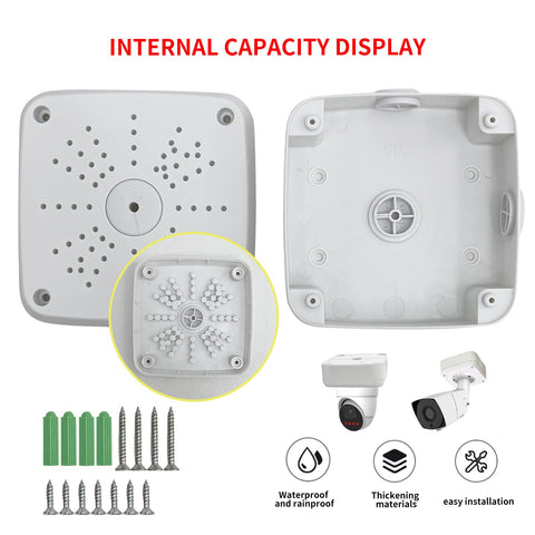 NVRTTRR security camera bracket enclosure for outdoor surveillance setup.