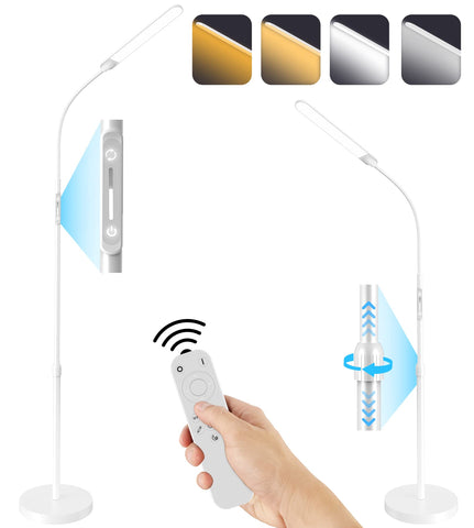 NXONE LED floor lamp in height-adjustable pose for versatile seating areas
