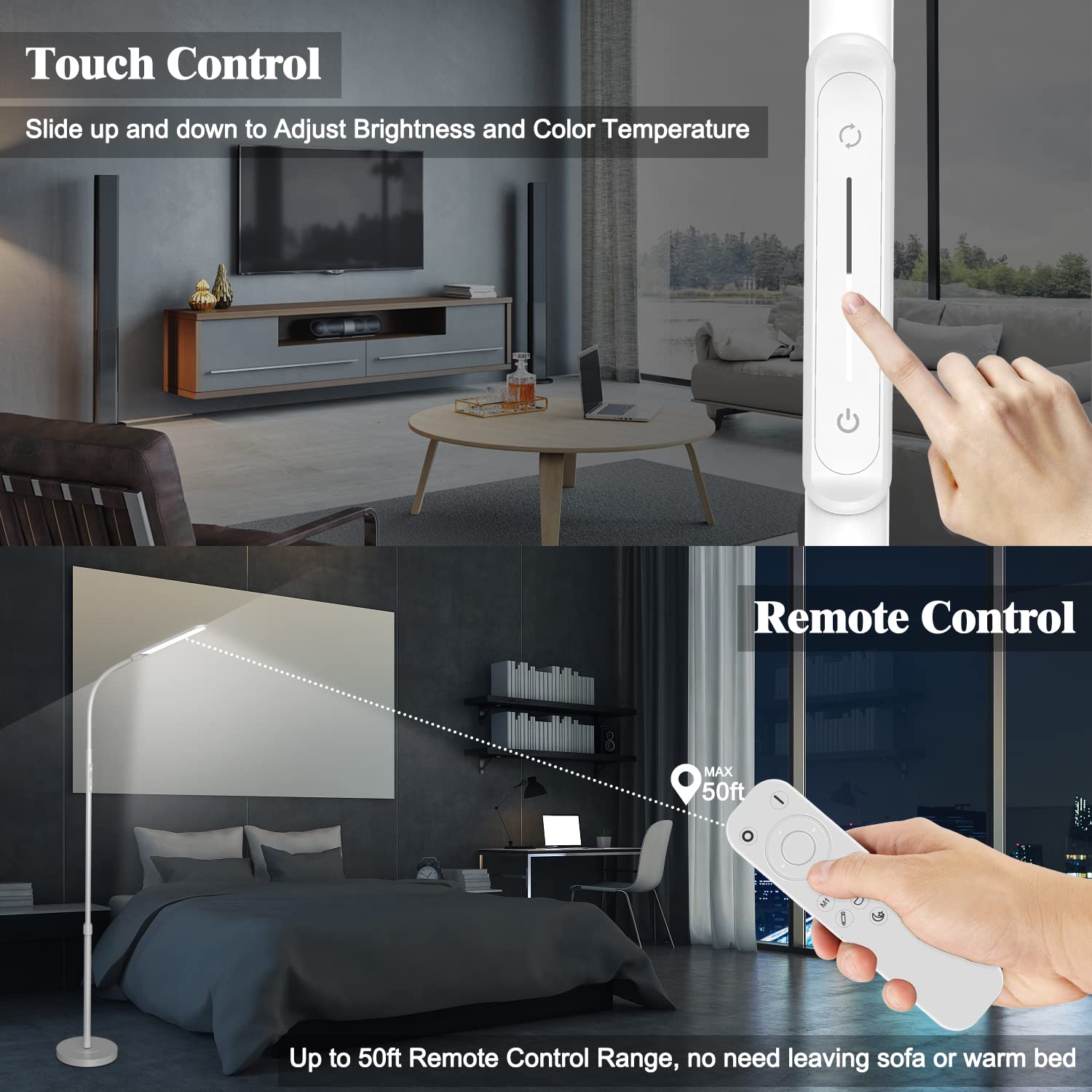 NXONE remote control for convenient light adjustments from the sofa