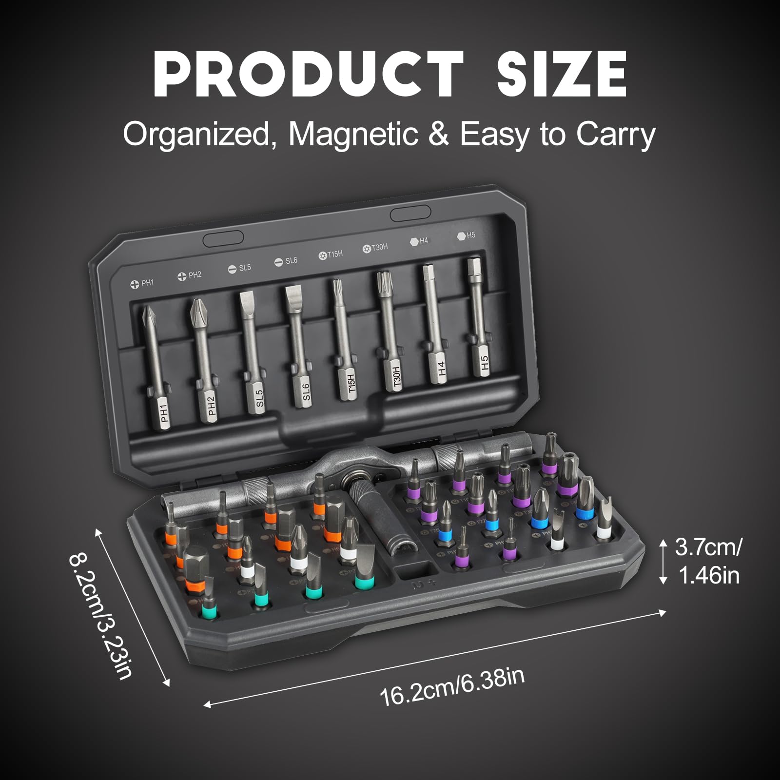 NXPPYY Color-coded bit rings speed up identifying bits for efficiency.