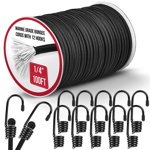NXPPYY marine-grade bungee roll on kayak deck with 12 hooks