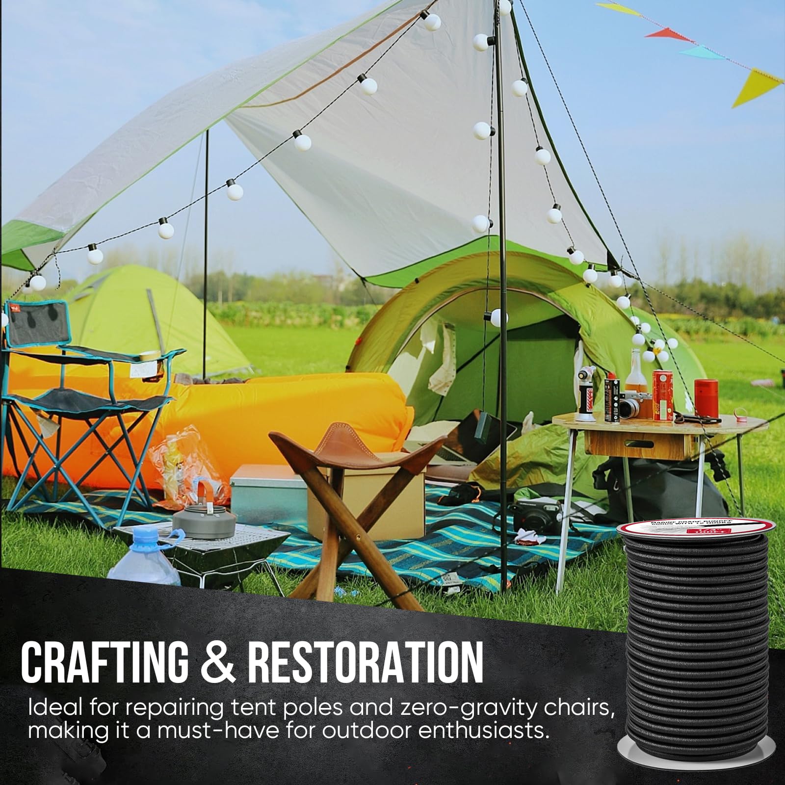 NXPPYY 12-hook bungee roll kit for DIY projects and storage