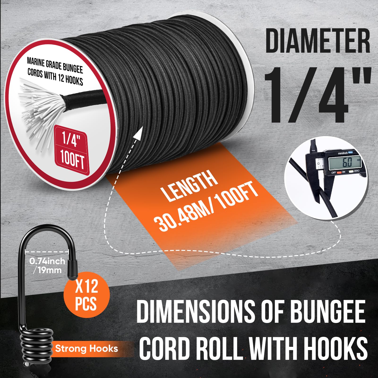 NXPPYY bungee roll securing a tarp with 12 secure hooks