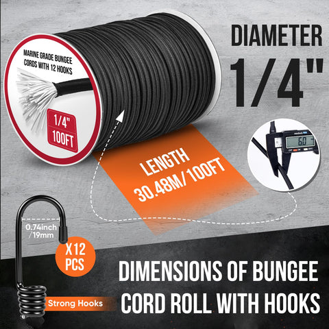 NXPPYY bungee roll securing a tarp with 12 secure hooks