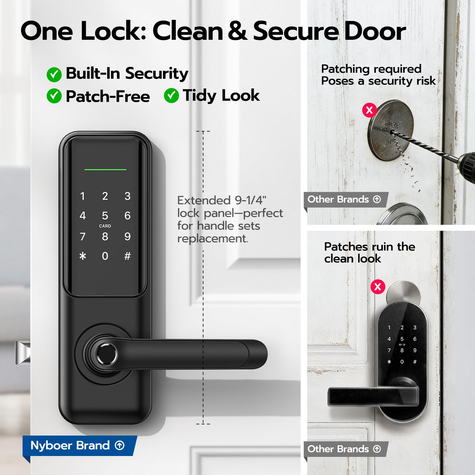 Nyboer smart app control lets you manage locks remotely.