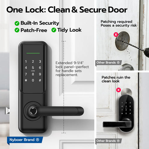 Nyboer smart app control lets you manage locks remotely.
