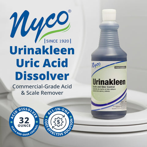 Nyco Urinakleen bottle label highlighting uric acid dissolver and RD-188 protection