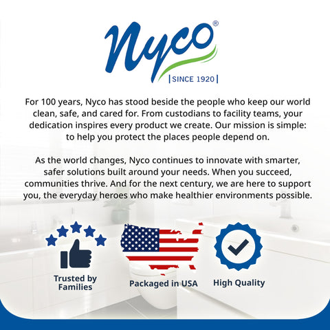 Nyco Urinakleen safety and application guidelines shown in brochure