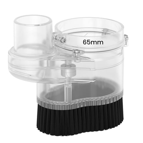 NymoLabs 65mm dust shoe front view for improved dust control during routing