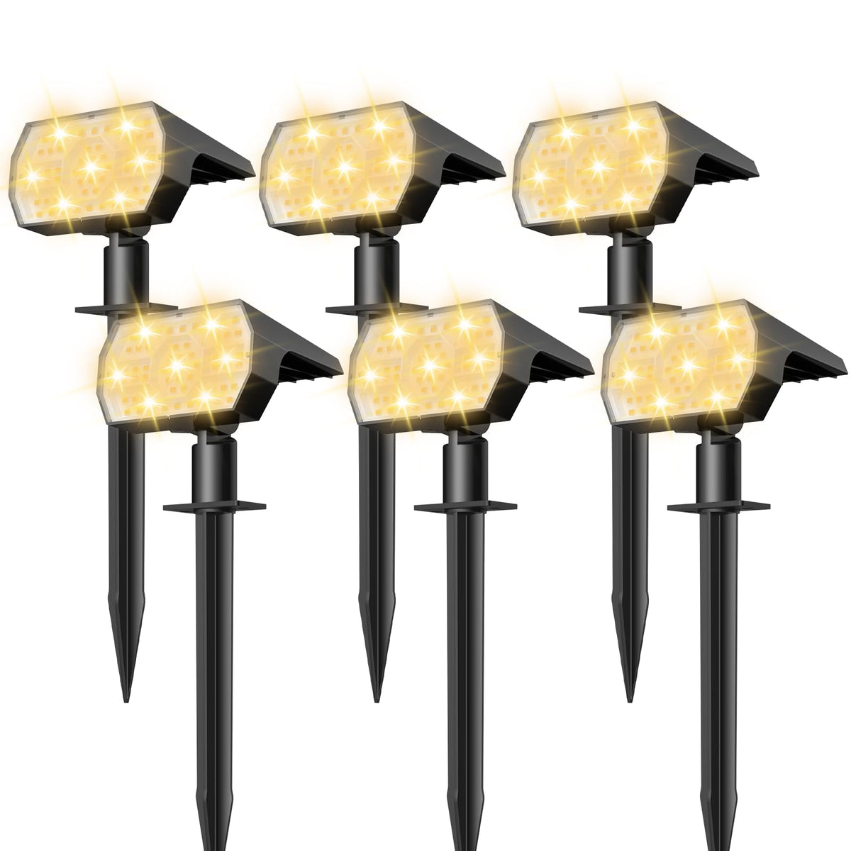 NYMPHY solar lights outdoor IP68 56-LED array providing durable brightness for yards.