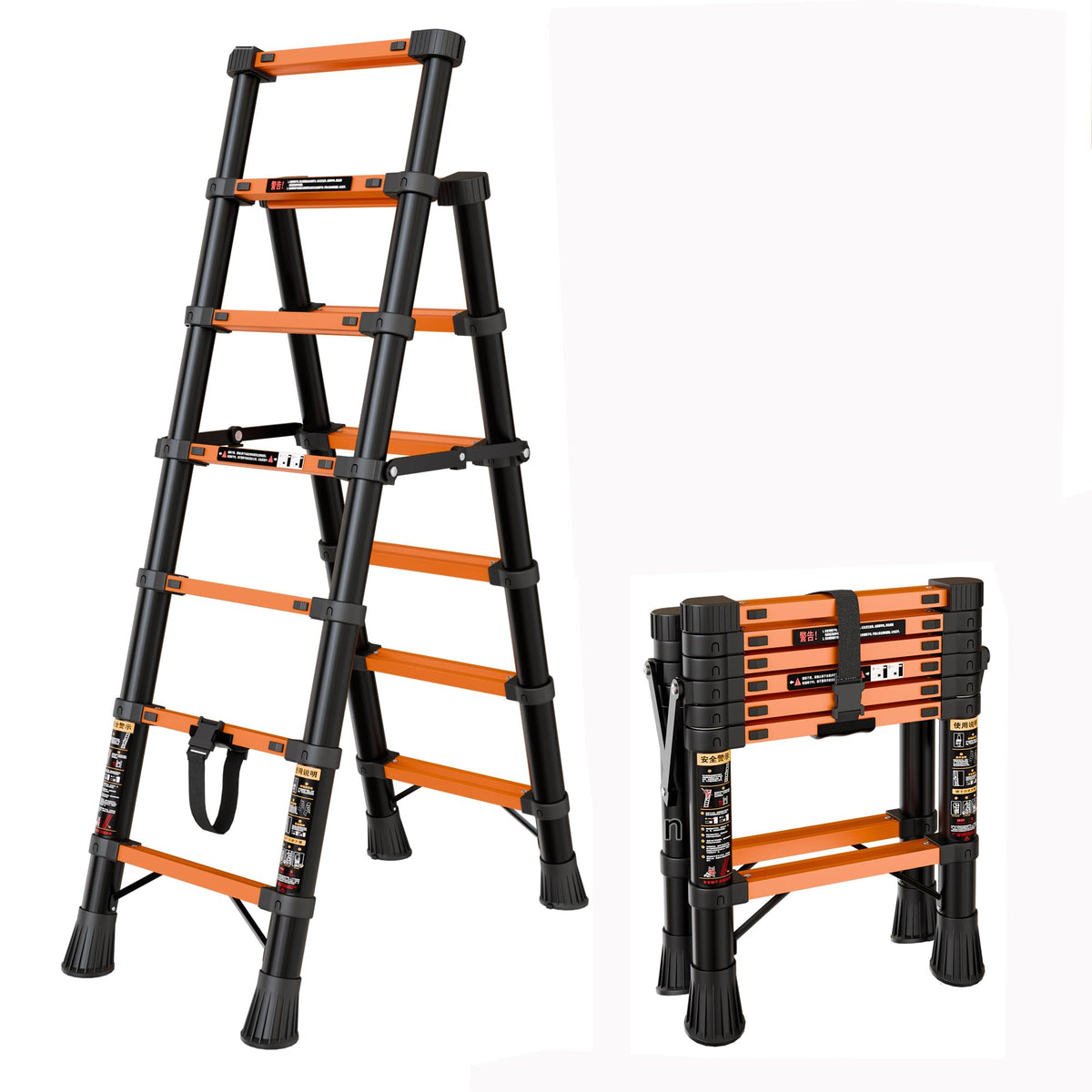 NYtoll 6-step ladder with safety handrail for secure elevated tasks.