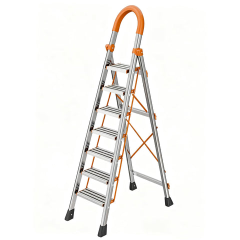 NYtoll 7-Step Folding Ladder offers compact access for attic storage and light DIY tasks.