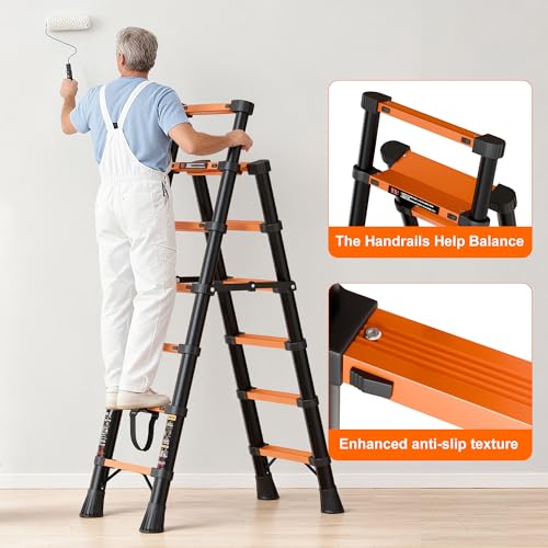 NYtoll anti-slip pedal design enhances stability during ceiling work.