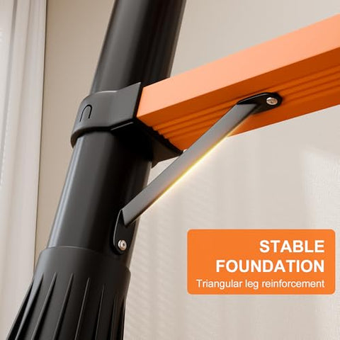 NYtoll folding step stool in compact design for easy storage and transport.