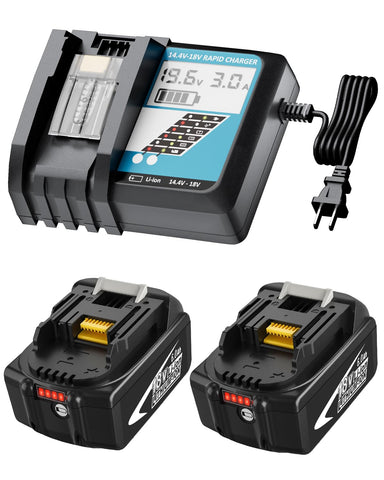 Nyveyoo 18V battery 2-pack provides extended runtime for Makita tools.