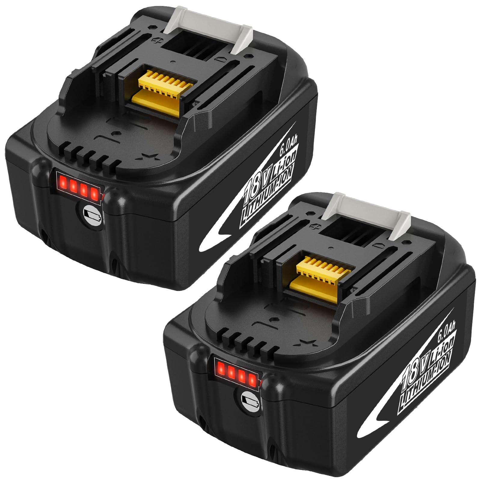 Nyveyoo 18V battery pack with LED indicator for quick charge awareness.