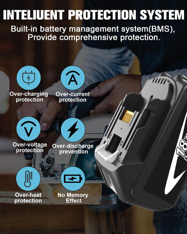 Nyveyoo 6000mAh lithium battery delivers extended runtime for demanding projects.