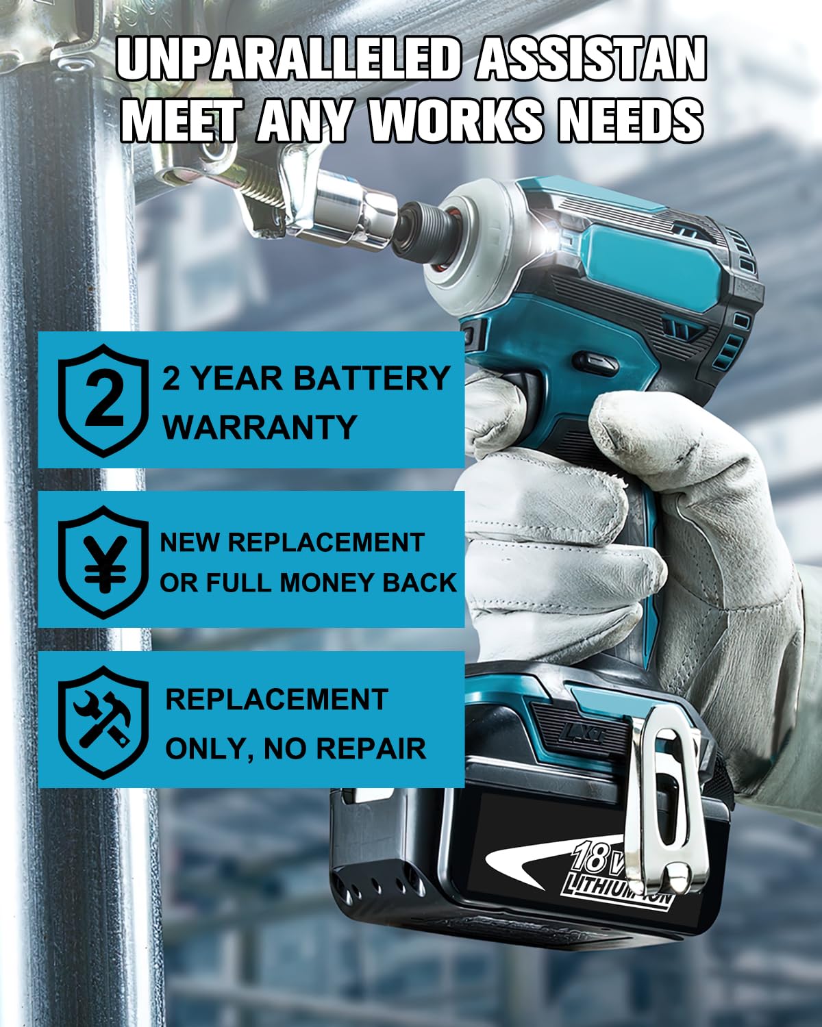 Nyveyoo direct replacement for Makita 18V models ensures reliable performance.