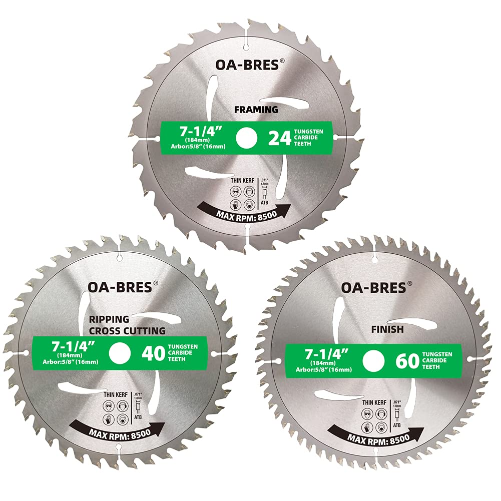 OA-BRES 3-pack blades assembly for versatile wood cutting projects