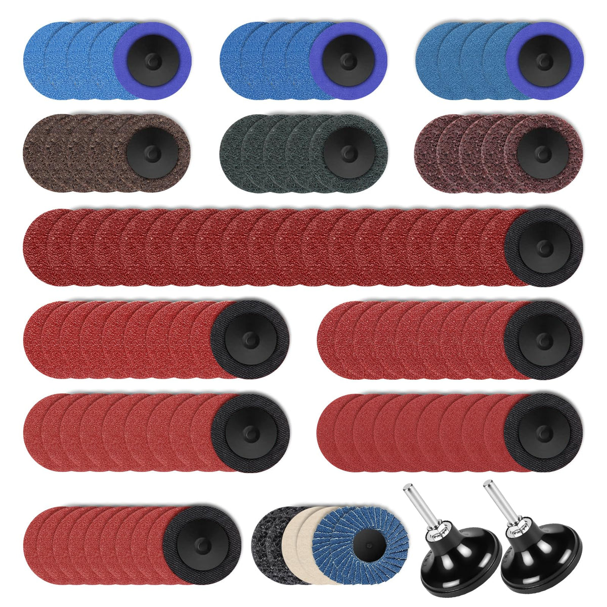 Oacdiel 108Pcs 2in sanding discs set for metal, wood, and auto prep