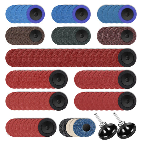 Oacdiel 108Pcs 2in sanding discs set for metal, wood, and auto prep
