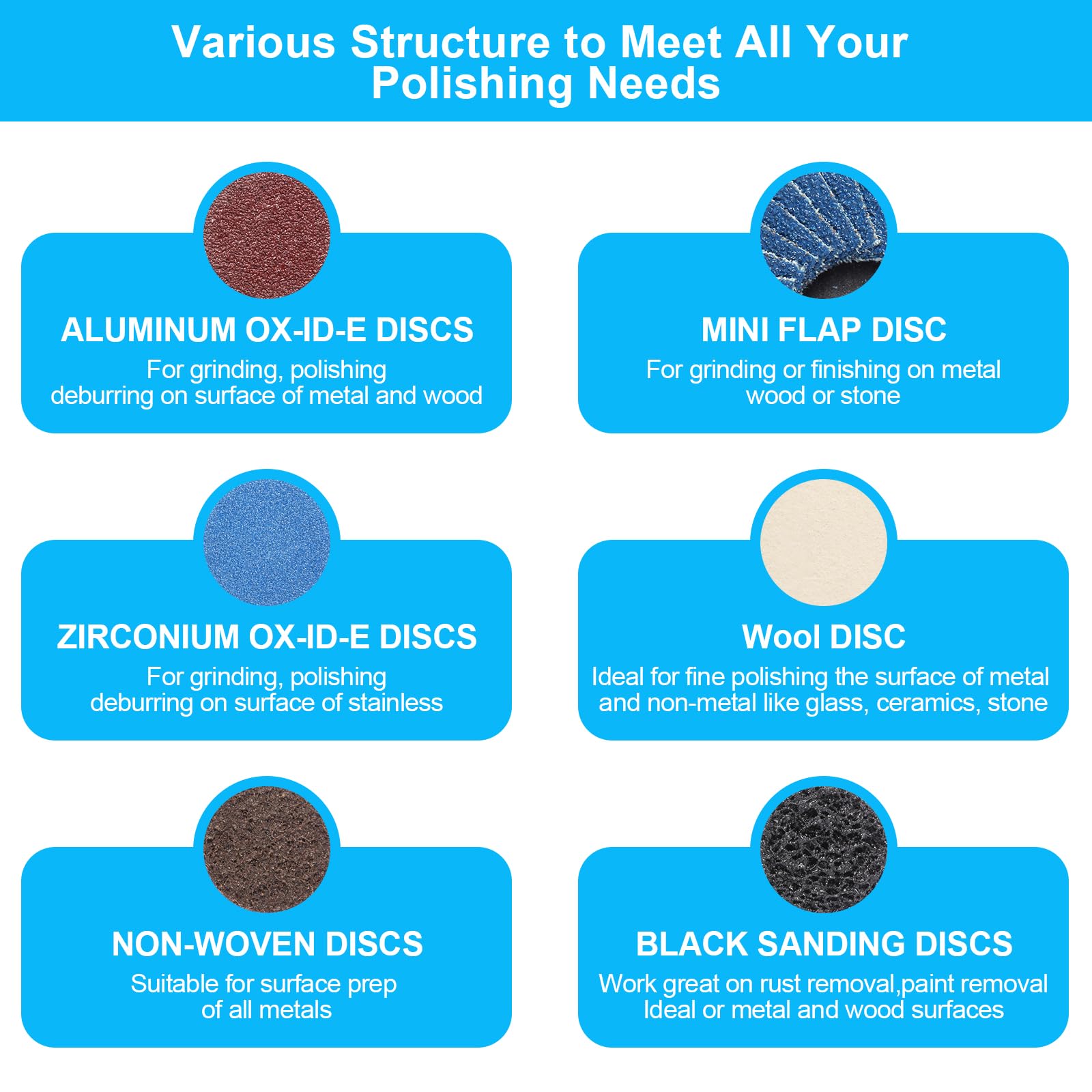 Oacdiel aluminum oxide discs 40-240 for durable material prep