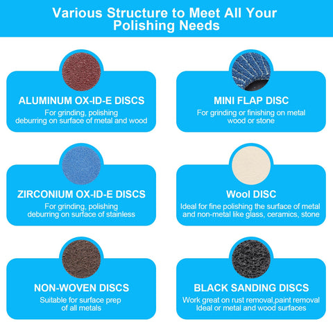 Oacdiel aluminum oxide discs 40-240 for durable material prep
