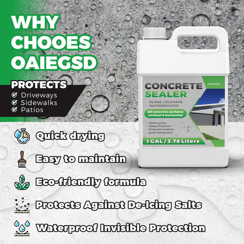 OAIEGSD concrete sealer spray application for fast outdoor protection