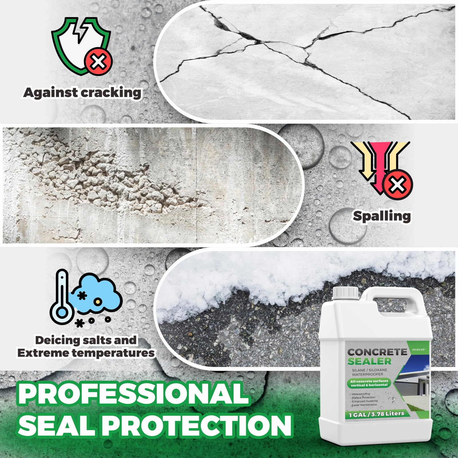 OAIEGSD masonry sealer delivers waterproofing for walls and patios