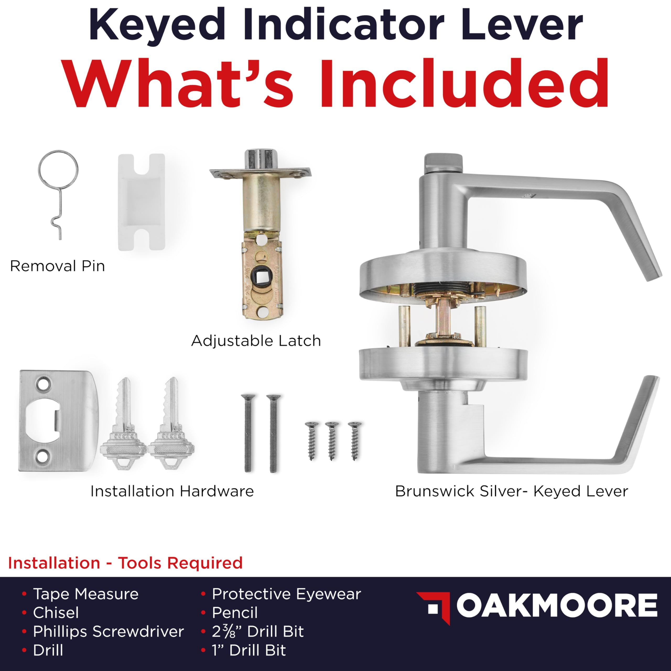 OakMoore Keyed Entry Indicator commercial restroom application in use