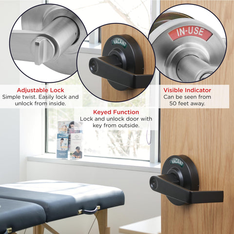 OakMoore Keyed Entry Indicator in-use sign communicates occupancy clearly