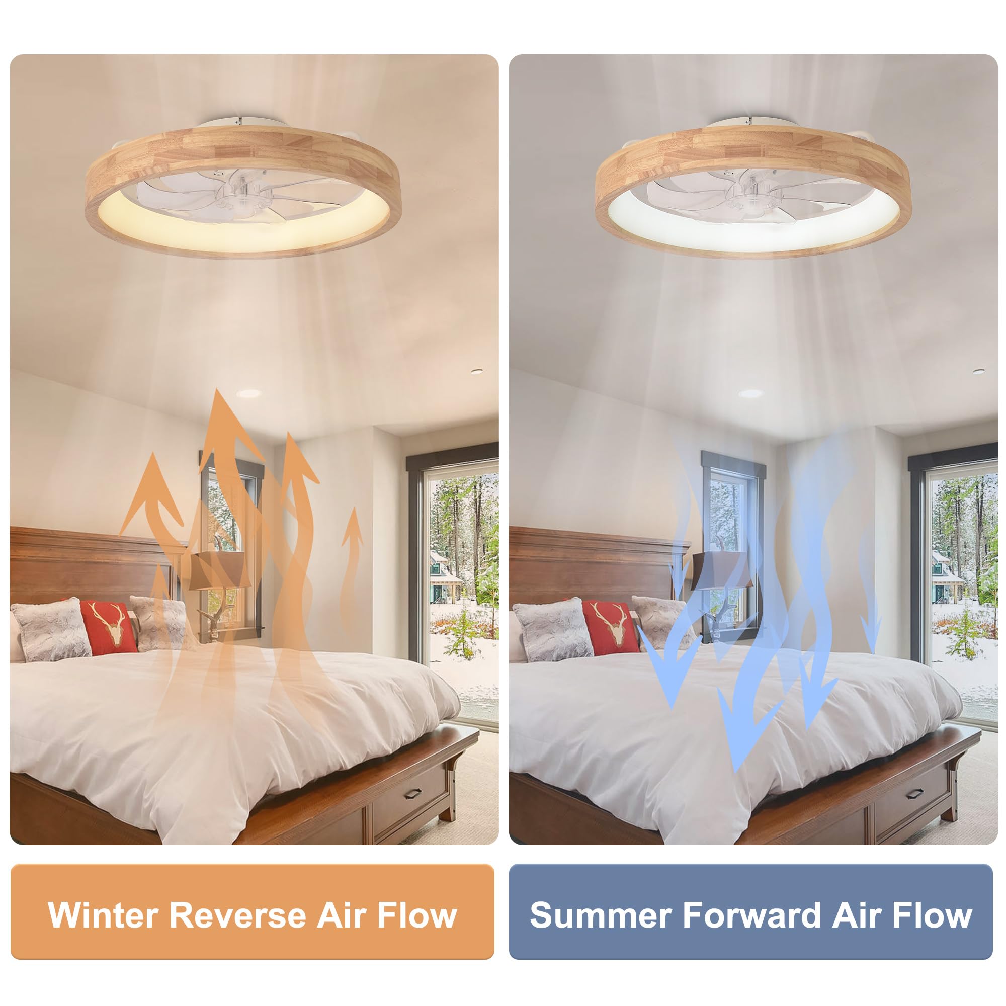 Oaks Aura 6-speed ceiling fan delivering quiet, customizable airflow.