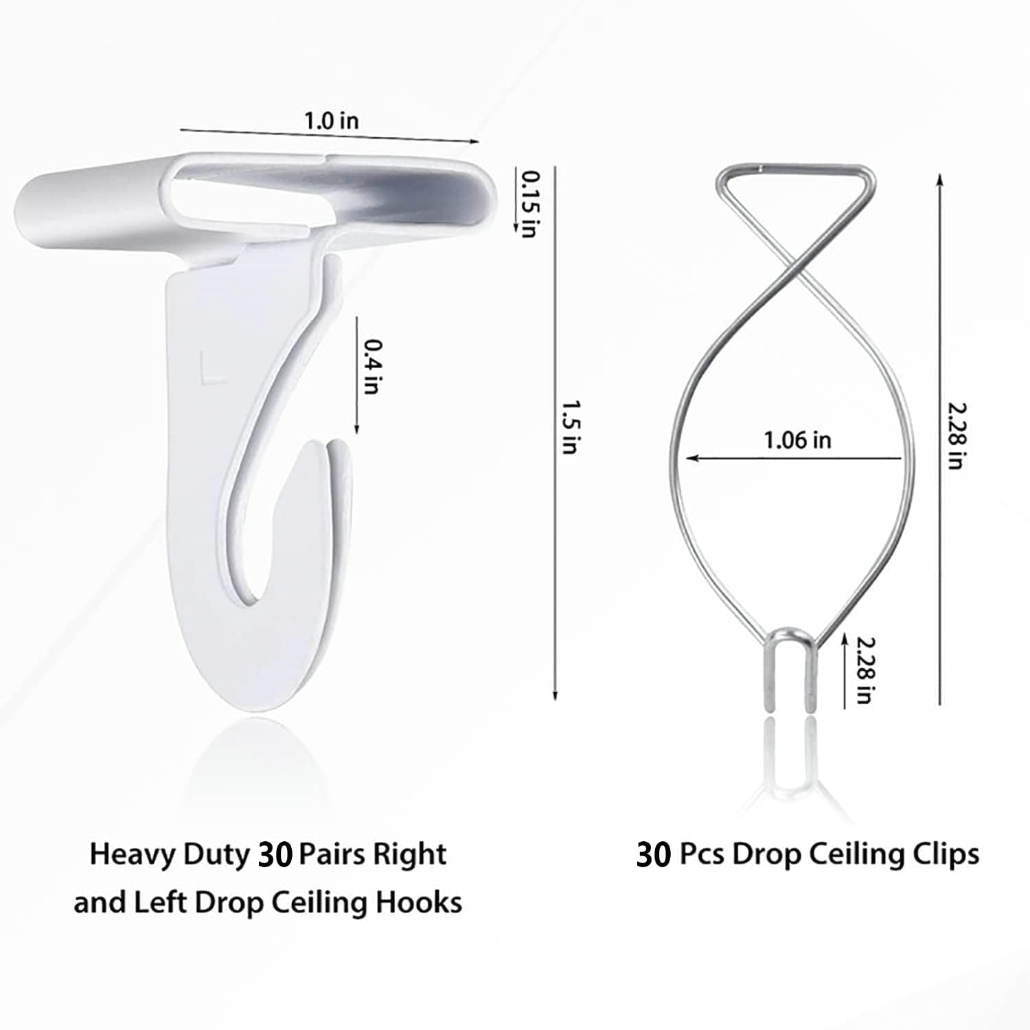 OALEN ceiling hook clip closeup with white enamel coating for durable mounting