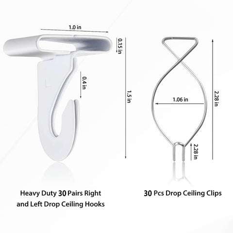 OALEN ceiling hook clip closeup with white enamel coating for durable mounting