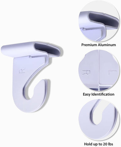 OALEN white enamel finish on hooks blends with ceilings for tidy office decor